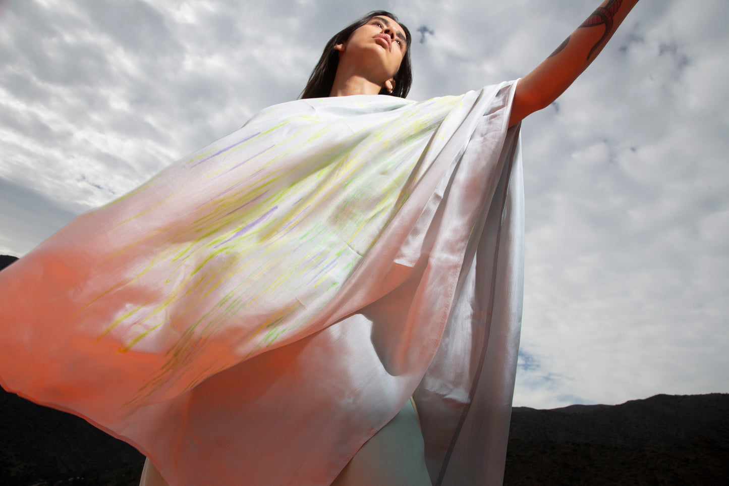 Silk stole - Mint