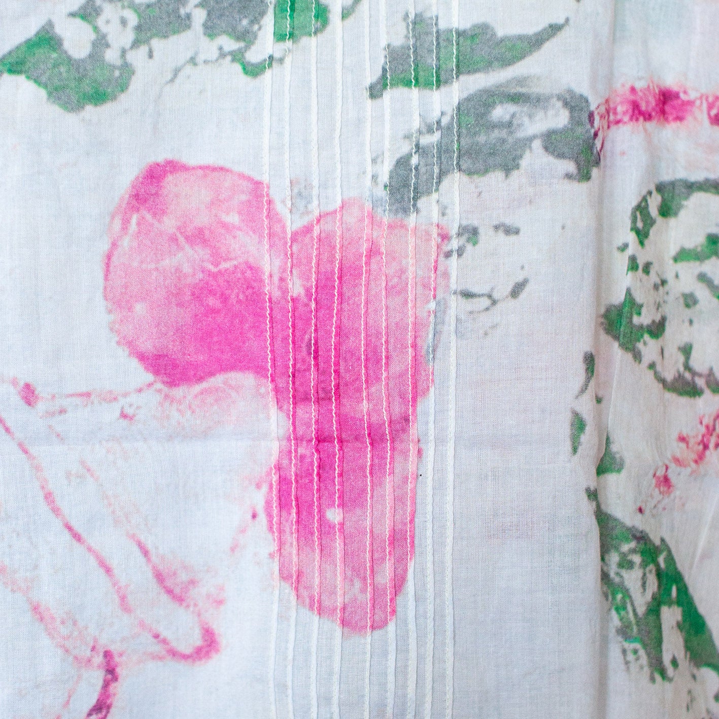 Pink flowers cotton shirt
