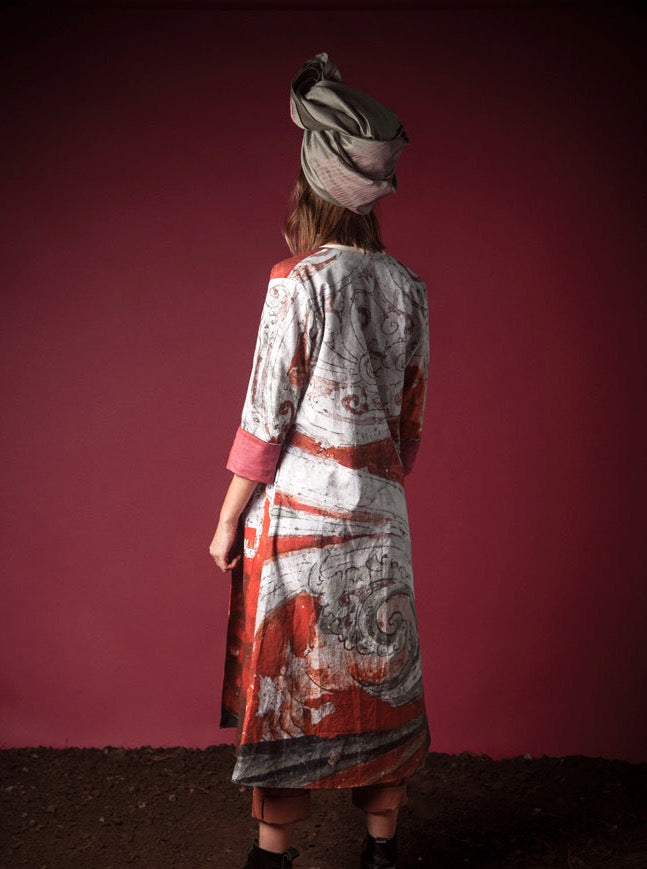 Long jacket fresco wall - pink