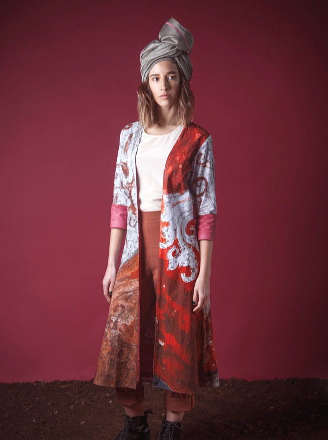 Long jacket fresco wall - pink