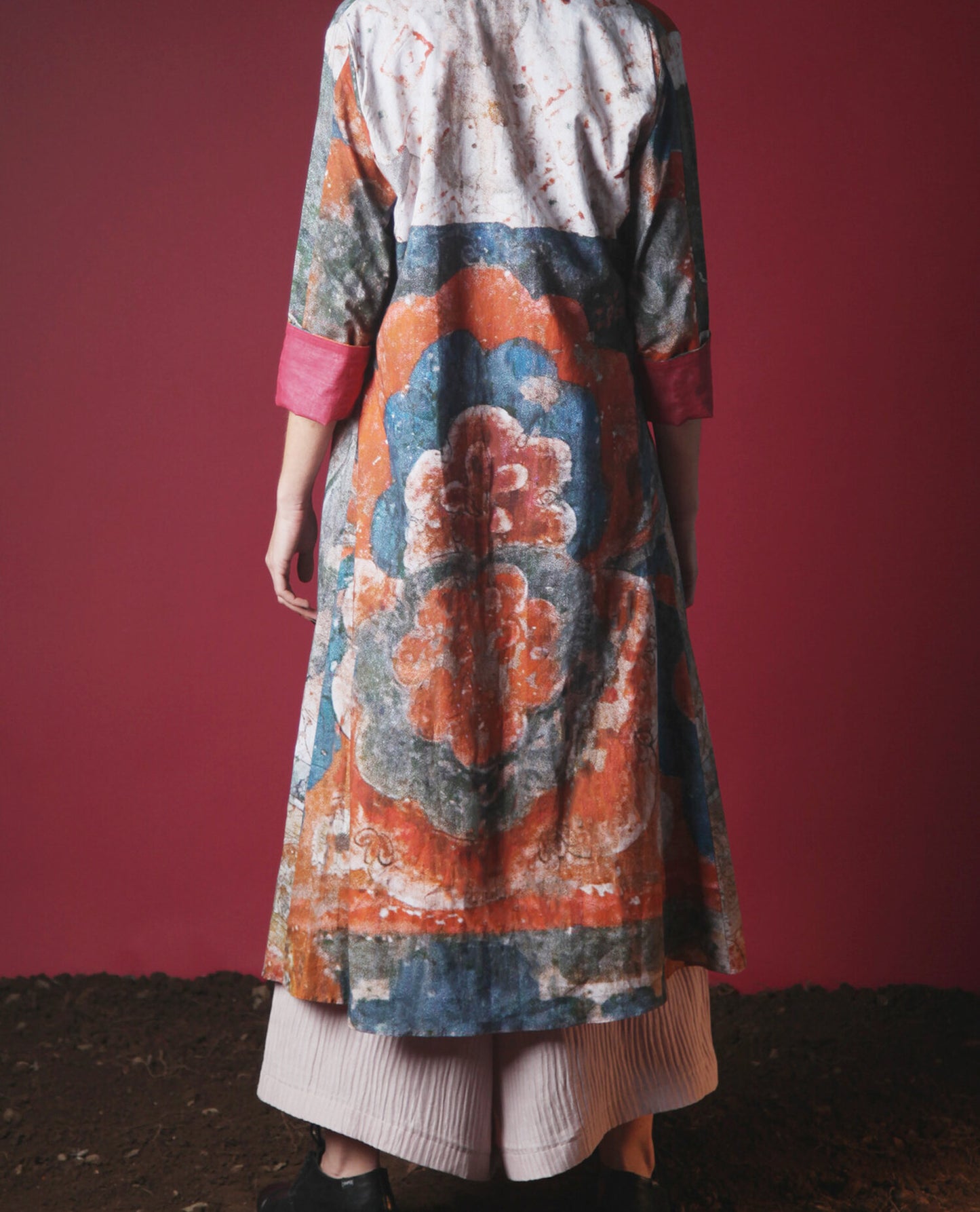 Long jacket fresco wall - pink II