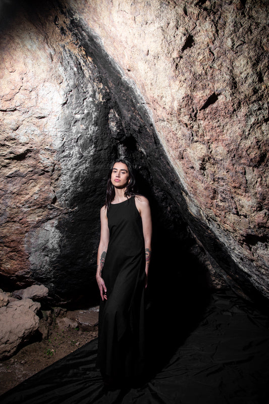 Black dress organic cotton